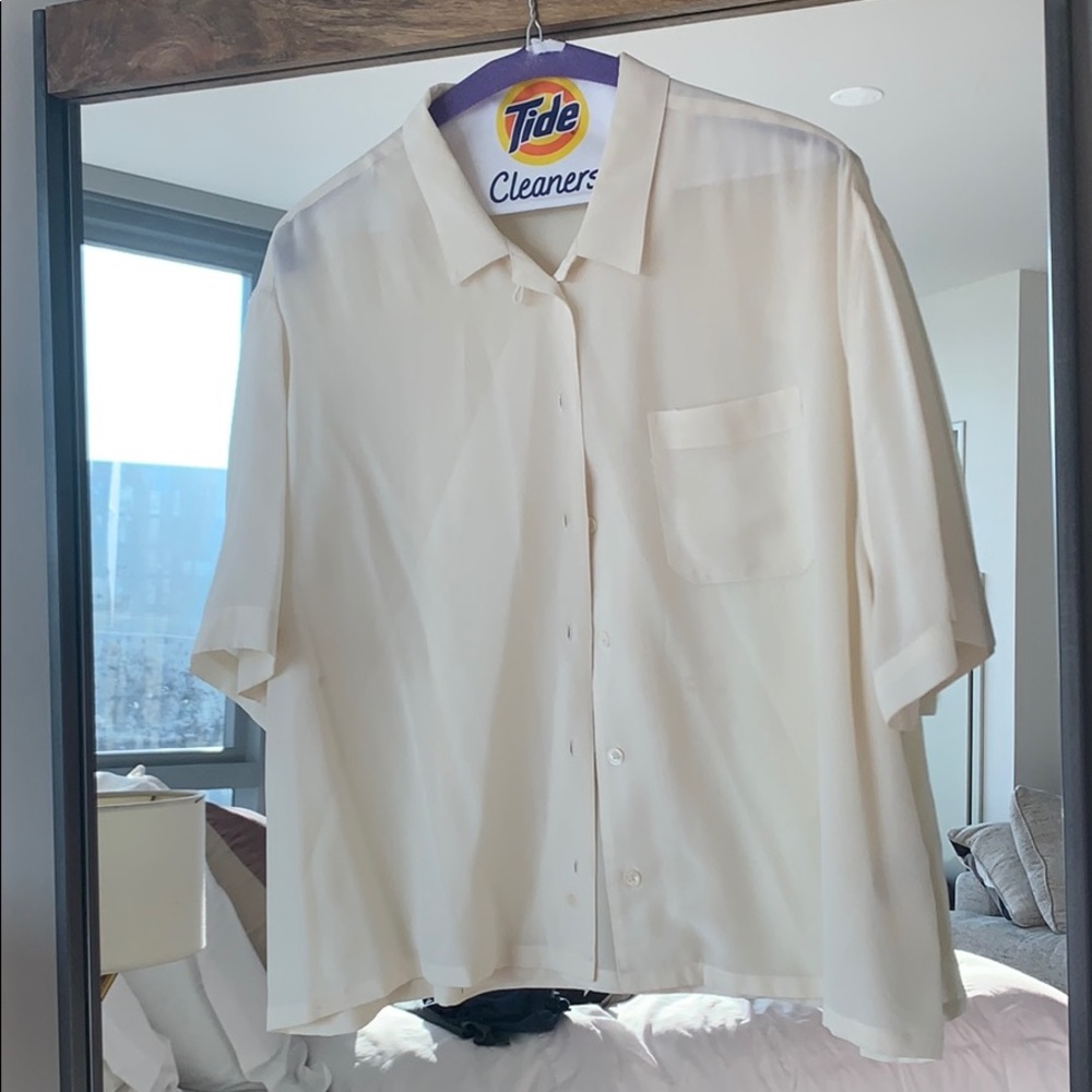 Equipment Cream blouse size medium